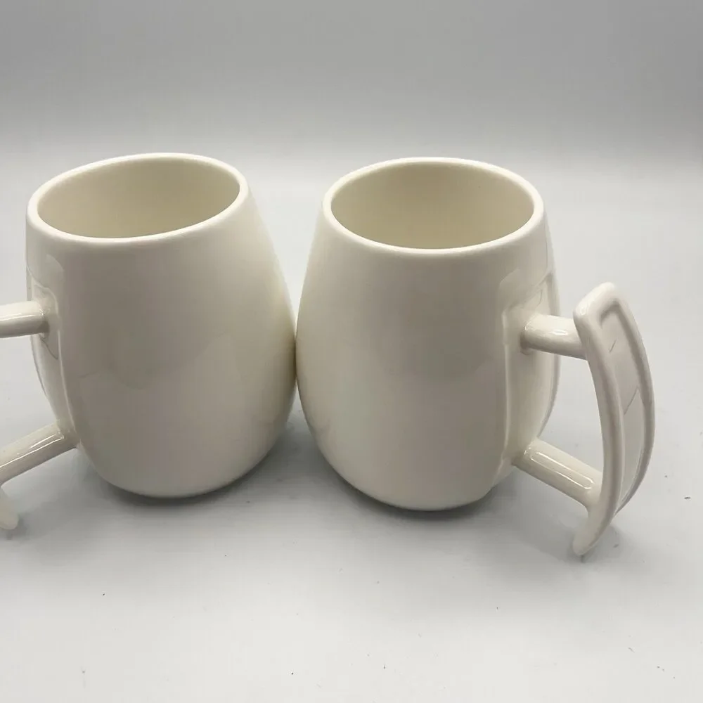Williams Sonoma Boska White Ceramic Mug - Set Of 2